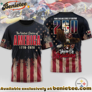 Pittsburgh Steelers Premium NFL 250th Anniversary Of America 3D Shirt, Hoodie, Sweatshirt