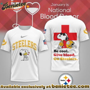 Pittsburgh Steelers Premium NFL Snoopy Blood Donor Awareness Month Tshirt, Sweatshirt, Hoodie