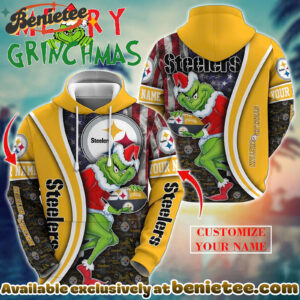 Pittsburgh Steelers x The Grinch Christmas Football Hoodie Limited Edition-3D Unisex Hoodie