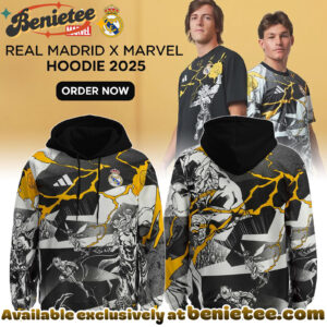 Real Madrid Warm Fleece Hoodie, Shirt, Sweatshirt Marvel WhiteBlack Edition