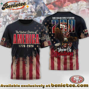 San Francisco 49ers Premium NFL 250th Anniversary Of America 3D Shirt, Hoodie, Sweatshirt