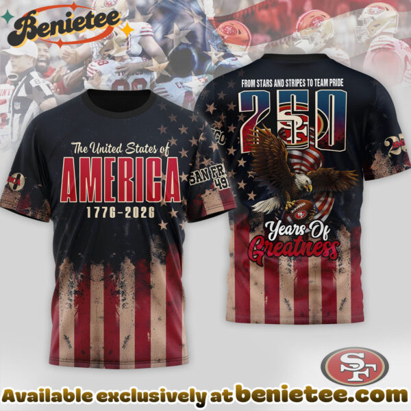 San Francisco 49ers Premium NFL 250th Anniversary Of America 3D Shirt, Hoodie, Sweatshirt