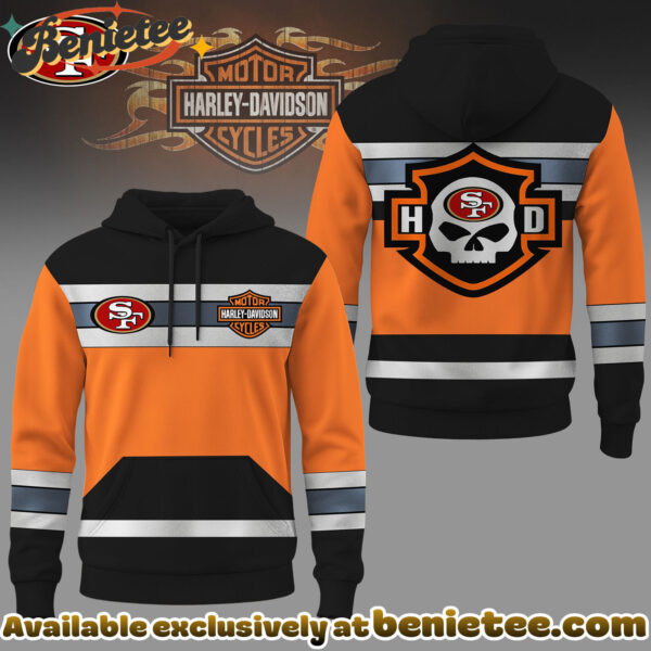 San Francisco 49ers Premium NFL Harley-Davidson High Visibility 3D Hoodie, Sweatshirt, Tshirt