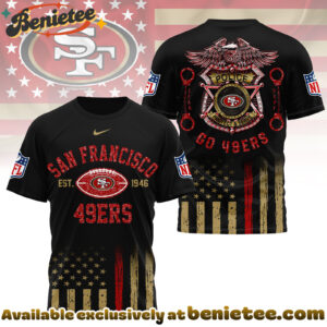 San Francisco 49ers Premium NFL Law Enforcement Tribute 3D Shirt