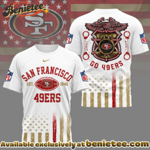 San Francisco 49ers Premium NFL Law Enforcement Tribute 3D Shirt