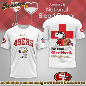 San Francisco 49ers Premium NFL Snoopy Blood Donor Awareness Month Tshirt, Sweatshirt, Hoodie