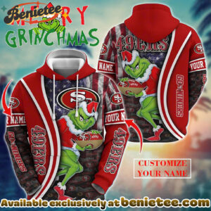 San Francisco 49ers x The Grinch Christmas Football Hoodie Limited Edition-3D Unisex Hoodie