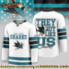 San Jose Sharks Premium NHL They Not Like Us Hockey Jersey