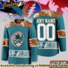 San Jose Sharks Premium NHL Tie-Dye Skull Hockey Jersey