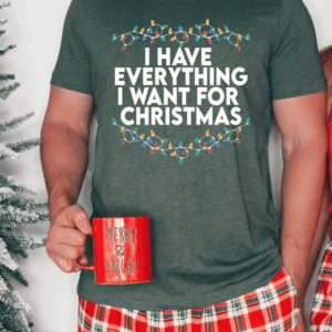 I Have Everything I Want For Christmas Shirt, It's Me I'm Everything Shirt,Couple Matching Sweater,Xmas Party Couple Tee,Funny Christmas Tee