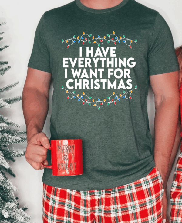 I Have Everything I Want For Christmas Shirt, It's Me I'm Everything Shirt,Couple Matching Sweater,Xmas Party Couple Tee,Funny Christmas Tee