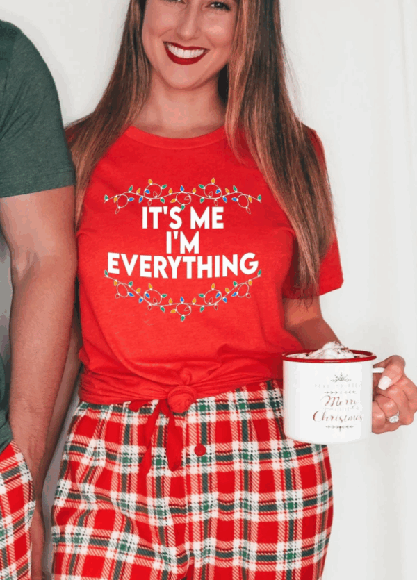 I Have Everything I Want For Christmas Shirt, It's Me I'm Everything Shirt,Couple Matching Sweater,Xmas Party Couple Tee,Funny Christmas Tee