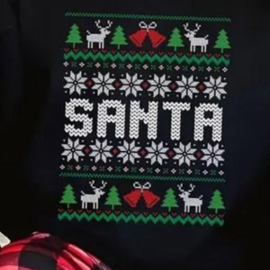 Funny Matching Santa Sweatshirts For Couples, Couples Christmas Shirts