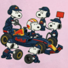 Snoopy Red Bull Pit Embroidered Shirt, Formula 1 Mechanic Embroidered Shirt