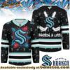 Seattle Kraken Premium NHL Graffiti My Team 4 Life Hockey Jersey