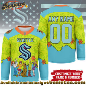 Seattle Kraken Premium NHL Scooby Doo Hockey Jersey