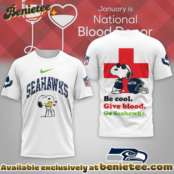 Seattle Seahawks Premium NFL Snoopy Blood Donor Awareness Month Tshirt, Sweatshirt, Hoodie