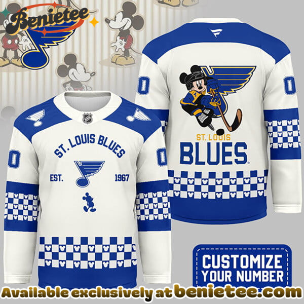St Louis Blues Premium NHL Disney Game Day Hockey Jersey
