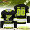 St Louis Blues Premium NHL Hi-Vis Hockey Spirit Custom Name and Number Jersey