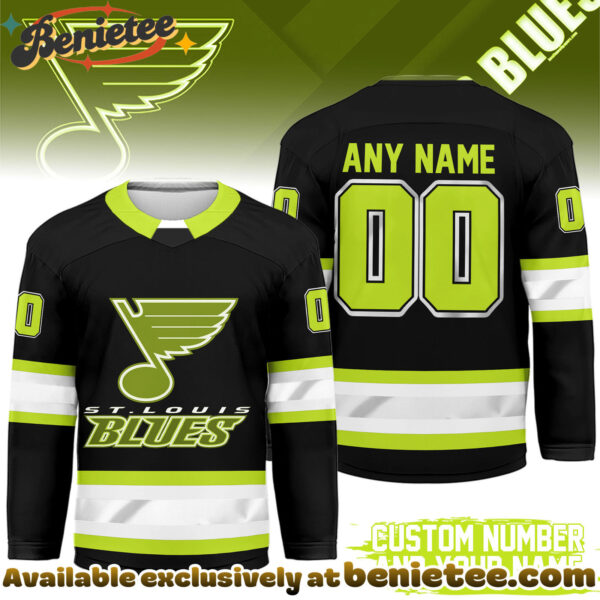 St Louis Blues Premium NHL Hi-Vis Hockey Spirit Custom Name and Number Jersey