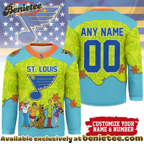 St Louis Blues Premium NHL Scooby Doo Hockey Jersey