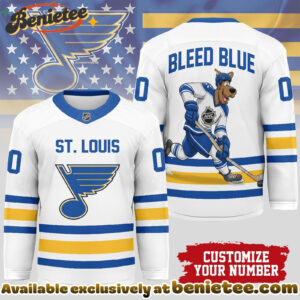 St Louis Blues Premium NHL Scooby Doo Personalized Hockey Jersey