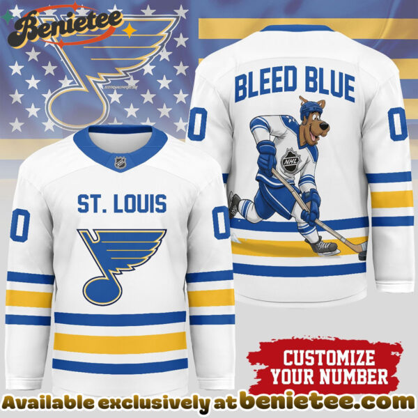 St Louis Blues Premium NHL Scooby Doo Personalized Hockey Jersey