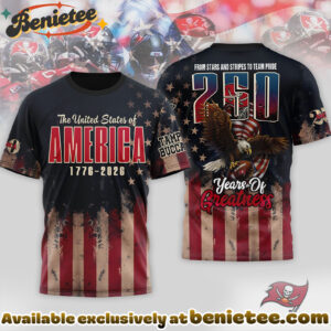 Tampa Bay Buccaneers Premium NFL 250th Anniversary Of America 3D Shirt, Hoodie, Sweatshirt