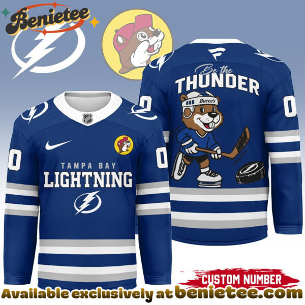 Tampa Bay Lightning Premium NHL Bucees Personalized Hockey Jersey