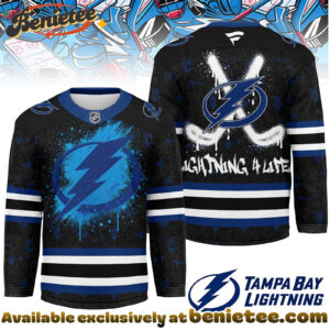 Tampa Bay Lightning Premium NHL Graffiti My Team 4 Life Hockey Jersey