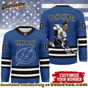 Tampa Bay Lightning Premium NHL Scooby Doo Personalized Hockey Jersey