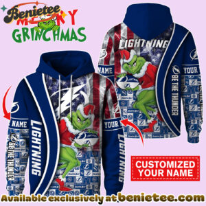 Tampa Bay Lightning x The Grinch Christmas Hockey Hoodie Limited Edition-3D Unisex Hoodie