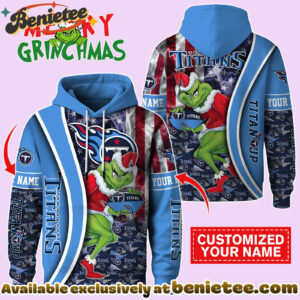 Tennessee Titans x The Grinch Christmas Football Hoodie Limited Edition-3D Unisex Hoodie