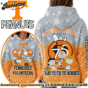 Tennessee Volunteers Premium NCAA Peanuts Anniversary 3D Waffle Hoodie, Sweatshirt, Tshirt HI