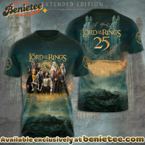 The Lord of the Rings 25th Anniversary 3D Apparel Tshirt, Sweatshirt, Hoodie - Ver 7
