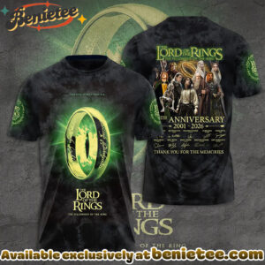 The Lord of the Rings 25th Anniversary 3D Apparel Tshirt, Sweatshirt, Hoodie - Ver 4