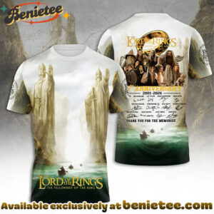 The Lord of the Rings 25th Anniversary 3D Apparel Tshirt, Sweatshirt, Hoodie - Ver 2