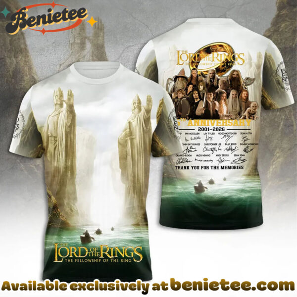 The Lord of the Rings 25th Anniversary 3D Apparel Tshirt, Sweatshirt, Hoodie - Ver 2