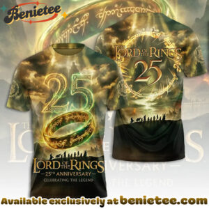 The Lord of the Rings 25th Anniversary 3D Apparel Tshirt, Sweatshirt, Hoodie - Ver 3
