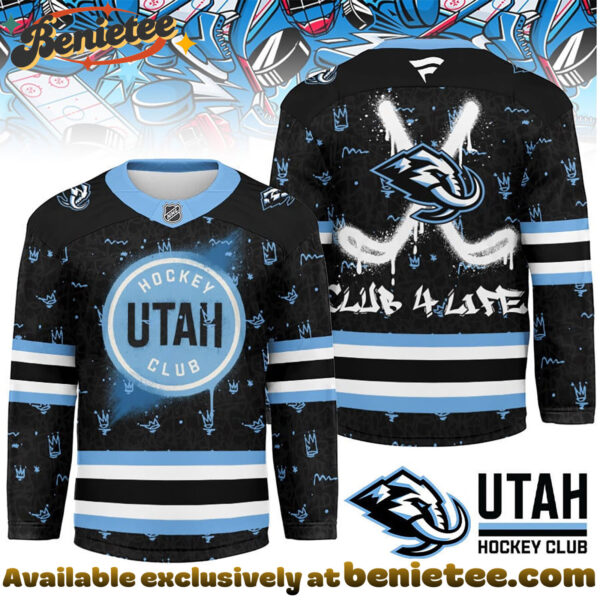 Utah Hockey Club Premium NHL Graffiti My Team 4 Life Hockey Jersey