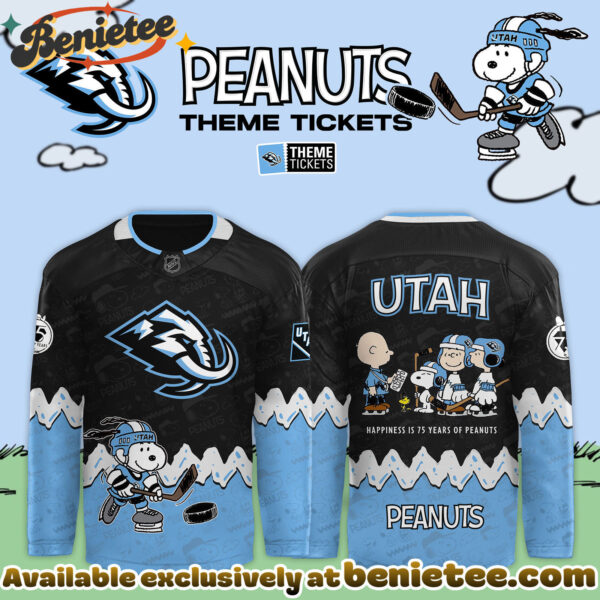 Utah Mammoth x 75th Anniversary Of Peanuts 2025 Limited Edition Hockey Jersey