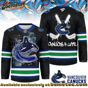 Vancouver Canucks Premium NHL Graffiti My Team 4 Life Hockey Jersey