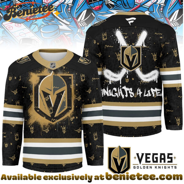 Vegas Golden Knights Premium NHL Graffiti My Team 4 Life Hockey Jersey