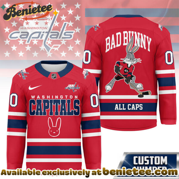Washington Capitals Premium NHL Bad Bunny Hockey Jersey NY