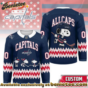 Washington Capitals Premium NHL Snoopy Personalized Hockey Jersey