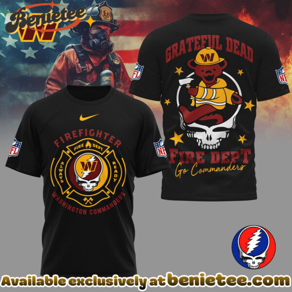 Washington Commanders Premium NFL Grateful Dead Firefighter 3D Shirt, Hoodie, Sweatshirt