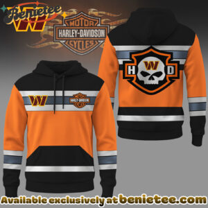 Washington Commanders Premium NFL Harley-Davidson High Visibility 3D Hoodie, Sweatshirt, Tshirt