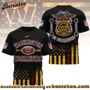 Washington Commanders Premium NFL Law Enforcement Tribute 3D Shirt
