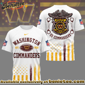 Washington Commanders Premium NFL Law Enforcement Tribute 3D Shirt