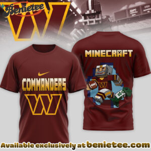 Washington Commanders Premium NFL Minecraft 3D Shirt